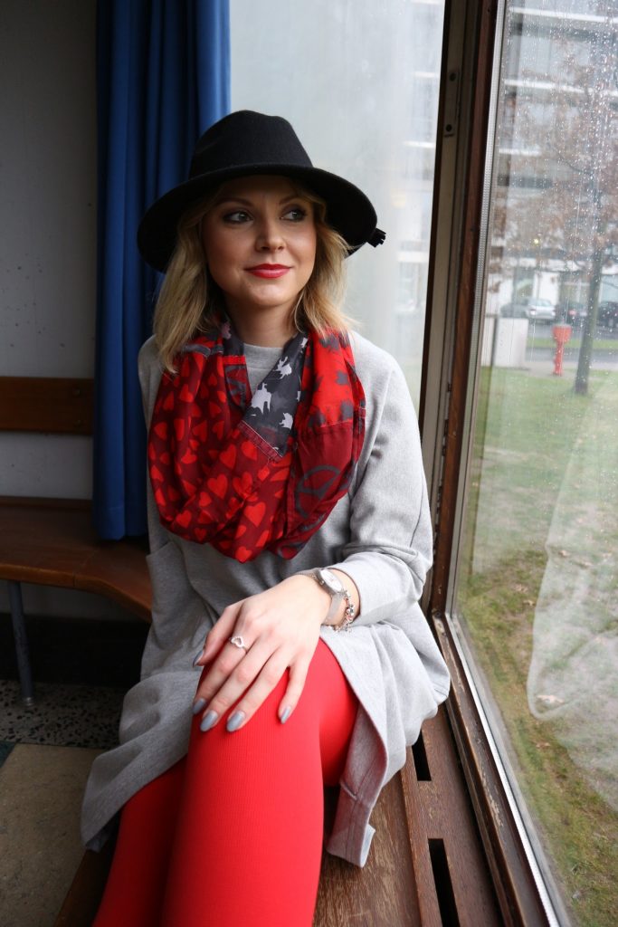 Ein Look mit der Juzo Expert in Happy Red