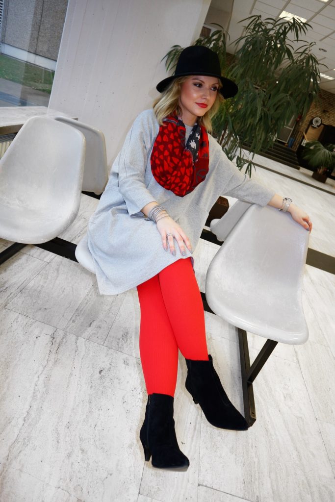 Ein Outfit mit der Juzo Expert in Happy Red