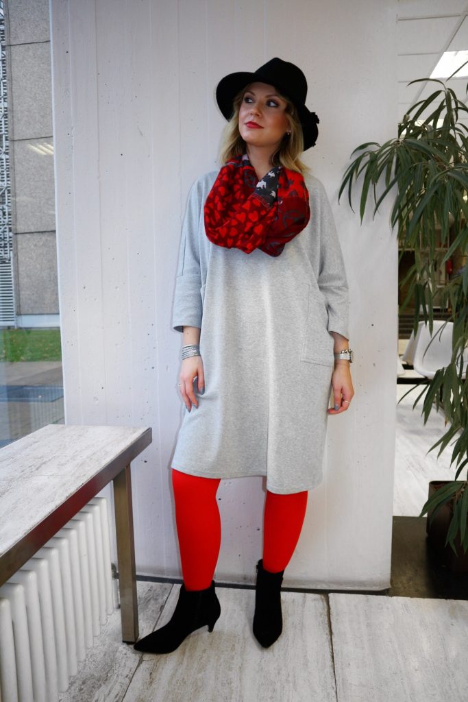 Ein Outfit mit der Juzo Expert in Happy Red