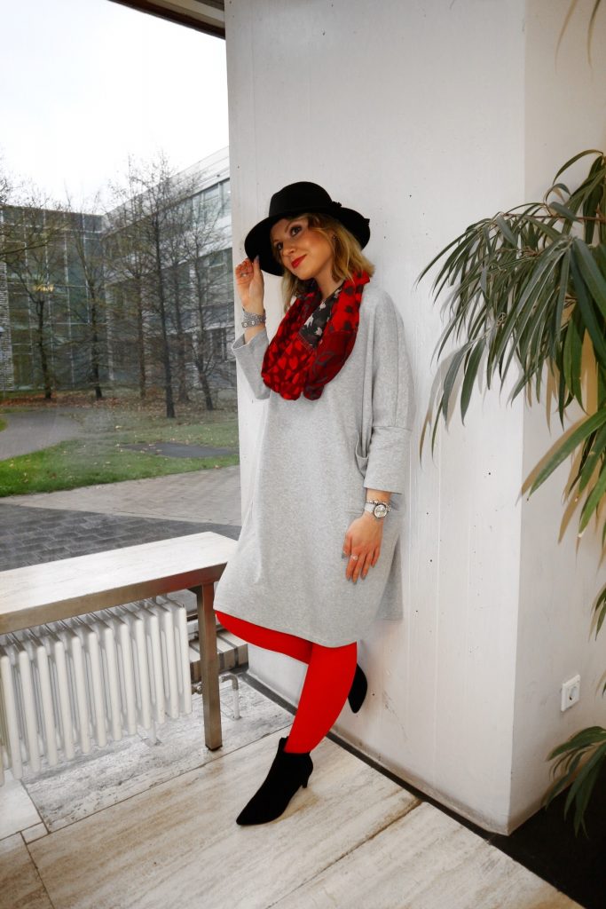 Ein Outfit mit der Juzo Expert in Happy Red